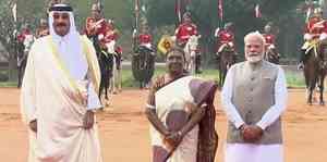 Qatar’s Emir receives ceremonial welcome at Rashtrapati Bhavan