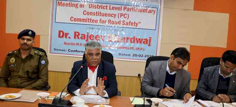 MP Rajiv Bhardwaj stresses strict road safety measures in Dharamshala