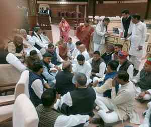 MLAs spend night in Assembly; Cong to stage protests across Rajasthan today (Ld)