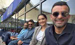 Sonam Kapoor and Anand Ahuja witness the India Vs Pakistan match live in Dubai