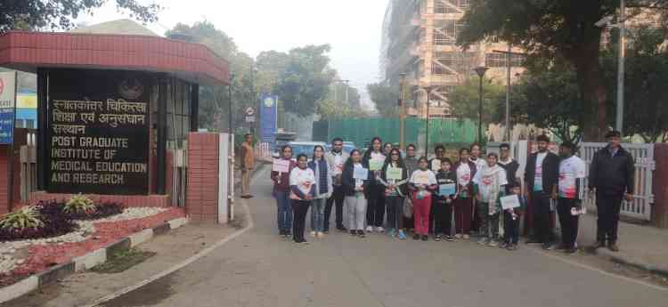 PGIMER organises ‘Race for 7’ awareness walk to promote rare disease awareness