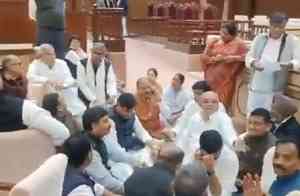 Uproar in Rajasthan Assembly over 'Dadi' remark, Cong MLAs protest