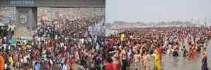 Over 1 crore take holy dip in Triveni Sangam by noon on Maha Shivratri