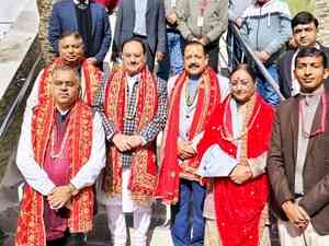 Union Minister Nadda pays obeisance at Mata Vaishno Devi shrine