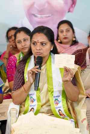 Kavitha launches postcard campaign over 'unkept promises' made to Telangana women