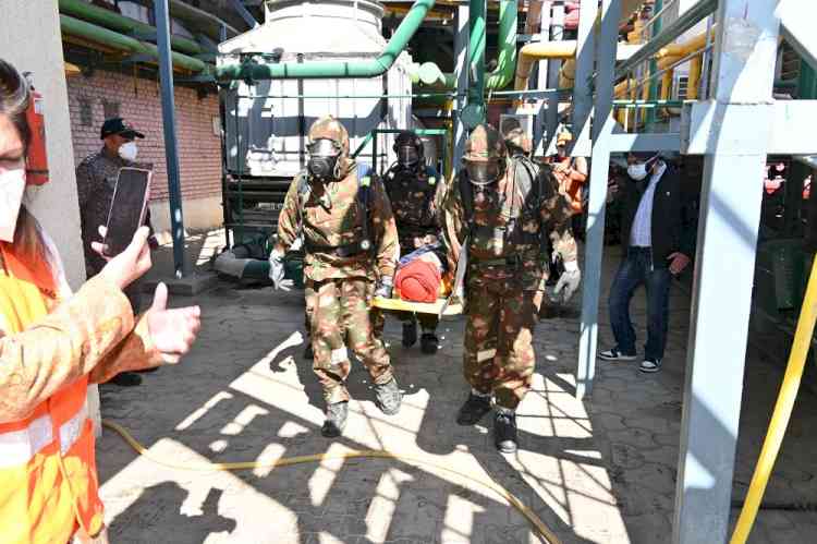 Mock drill on Chemical Disaster held in Verka Milk plant; 21 departments including NDRF, fire brigade play active role to sentise public  