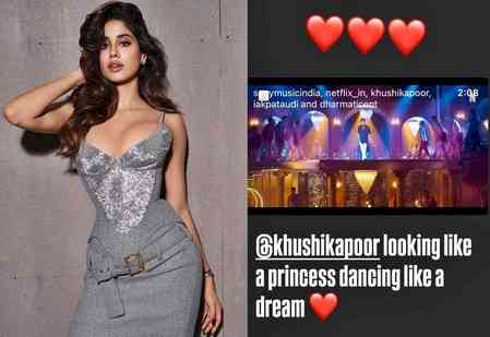 Janhvi Kapoor says sister Khushi is looking like a ‘princess’ in song ‘Tirkit Dhoom’