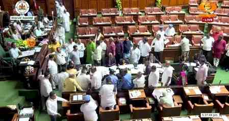 K'taka Assembly deadlock over Cong workers’ appointment continues; BJP disrupts proceedings