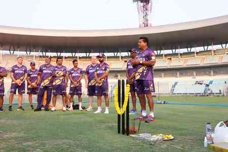 IPL 2025: KKR perform traditional pooja at Eden Gardens ahead of training