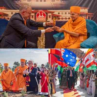 Festival of colours celebrated in Sydney in presence of Mahant Swami Maharaj and Australian PM