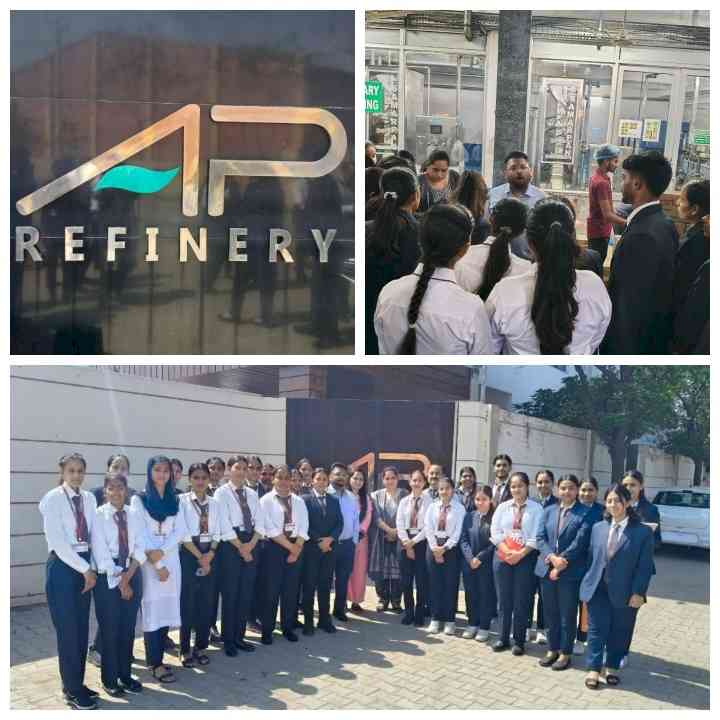 The students of school of Management of Innocent Hearts Group of Institutions Gained Industry Insights at AP Refinery Pvt. Ltd.