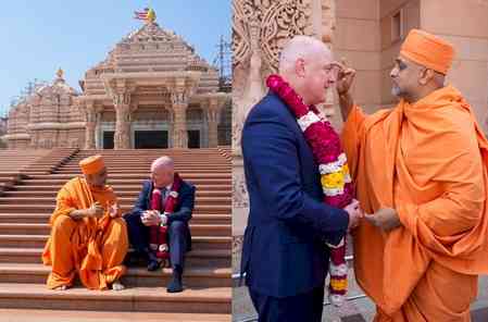 New Zealand PM visits Akshardham temple, lauds Hindu community's contribution back home