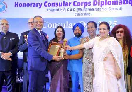 Madhusudan Agrawal, Co-Founder and Vice Chairman of Ajanta Pharma, conferred 'Consular of the Year' award